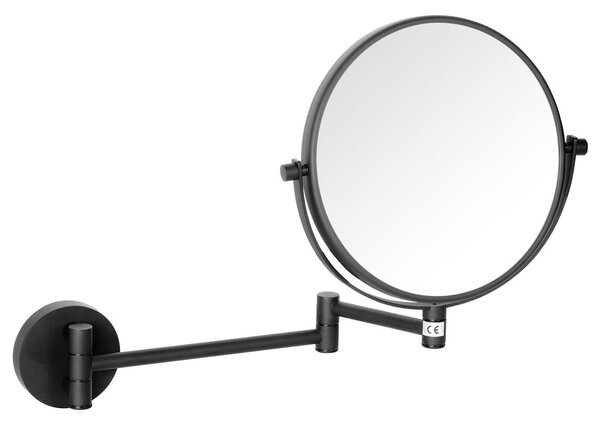 Sapho Sapho, oglindă cosmetică X-ROUND BLACK suspendată diametru 180 mm, neagră, XR006B