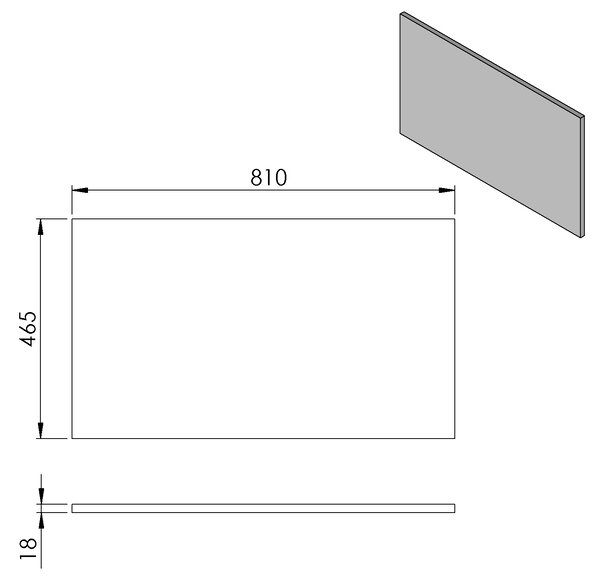 Sapho Sapho, Placa DTDL 81x1,8x46,5cm, stejar argintiu, CR081-1111