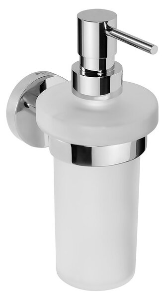 Sapho Sapho, dozator de săpun lichid suspendat X-ROUND 230ml, sticlă de lapte, crom, XR101
