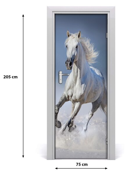 Autocolante pentru usi un cal în galop