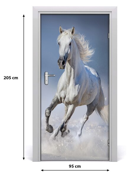 Autocolante pentru usi un cal în galop