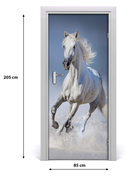 Autocolante pentru usi un cal în galop