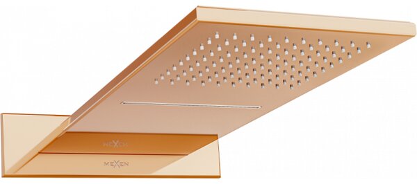 Mexen Waterfall duș slim 50 x 22 cm, aur roz - 79190-60