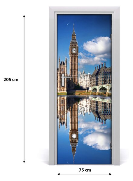 Autocolante pentru usi Ușă autoadeziv pe Big Ben, Londra