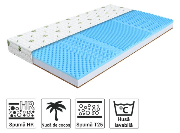 Saltea pentru copii din spumă Sonto cu cocos 120x60