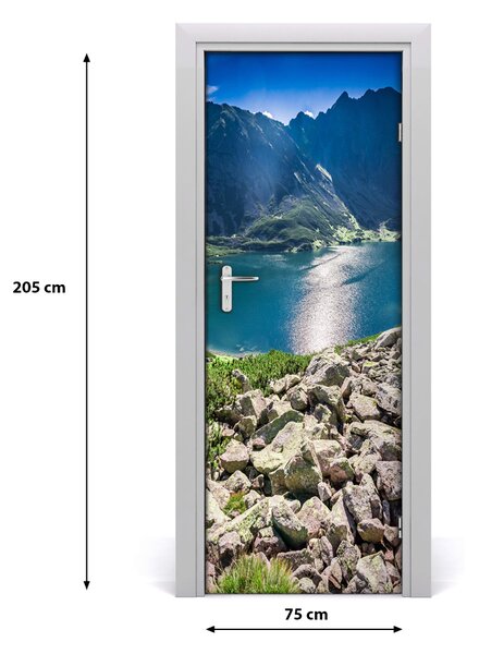 Autocolante pentru usi Negru iaz Tatry