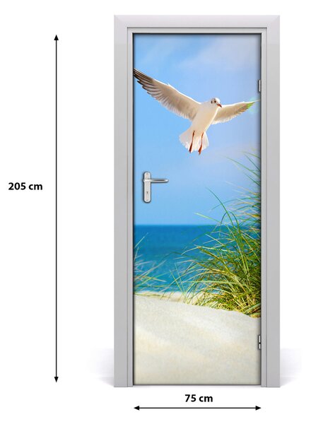 Autocolante pentru usi Seagull peste dune