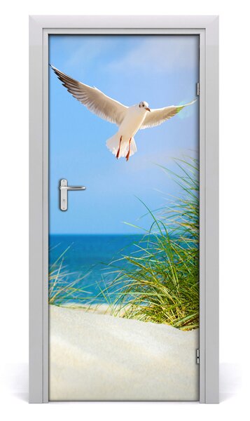 Autocolante pentru usi Seagull peste dune