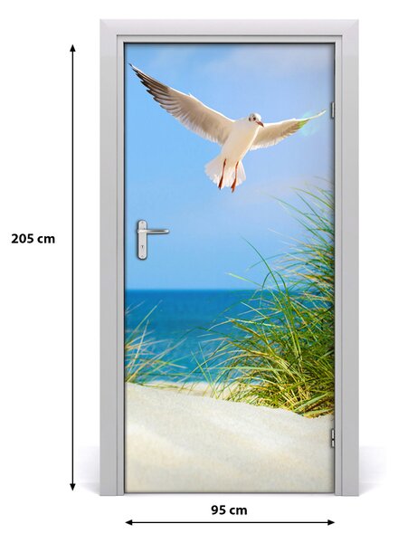 Autocolante pentru usi Seagull peste dune