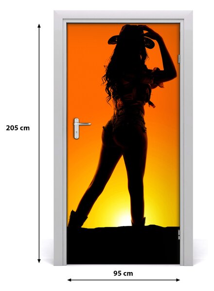 Autocolante pentru usi Figura cowgirls