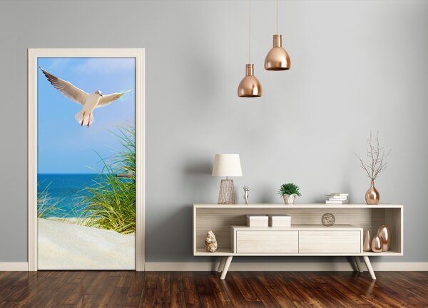 Autocolante pentru usi Seagull peste dune