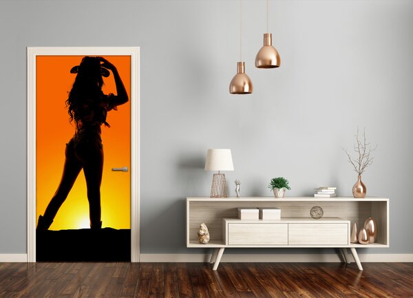 Autocolante pentru usi Figura cowgirls