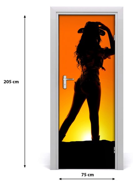 Autocolante pentru usi Figura cowgirls