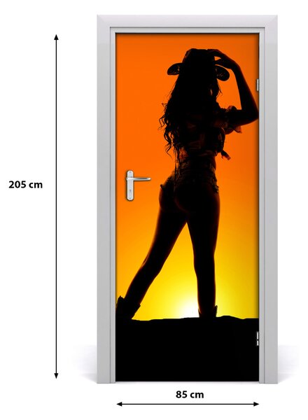 Autocolante pentru usi Figura cowgirls