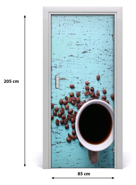 Autocolante pentru usi ceașcă de cafea