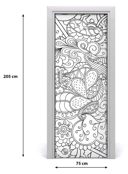 Autocolante pentru usi zentangle fundal
