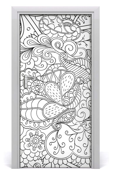 Autocolante pentru usi zentangle fundal