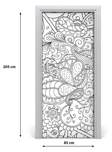 Autocolante pentru usi zentangle fundal