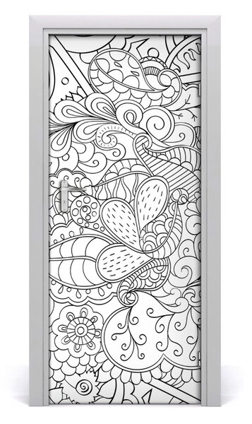 Autocolante pentru usi zentangle fundal