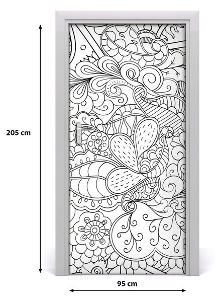 Autocolante pentru usi zentangle fundal
