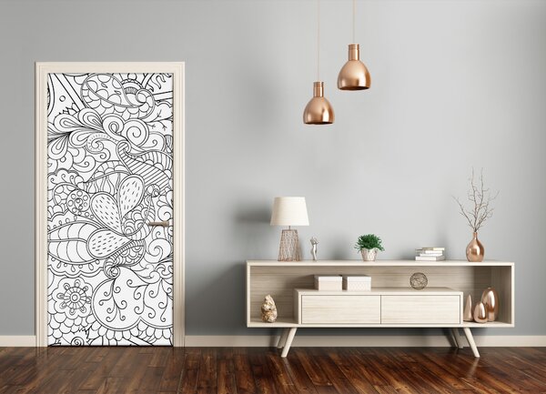 Autocolante pentru usi zentangle fundal