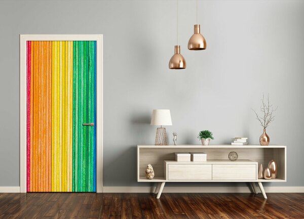 Autocolante pentru usi dungi colorate