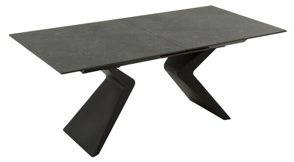 Masă extensibilă ceramică Miro Black, 180 cm/90 cm