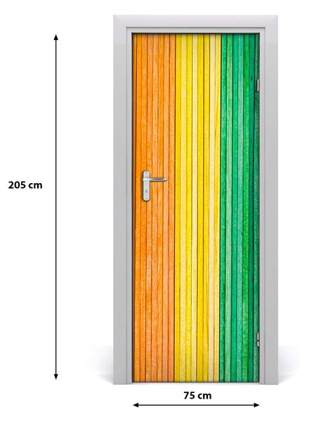 Autocolante pentru usi dungi colorate