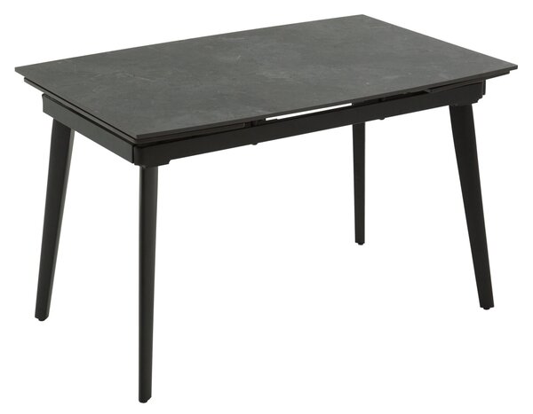 Masă ceramică extensibilă Maura negru 120/80 cm + 2 extensii 30 cm