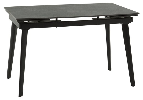 Masă ceramică extensibilă Maura negru 120/80 cm + 2 extensii 30 cm