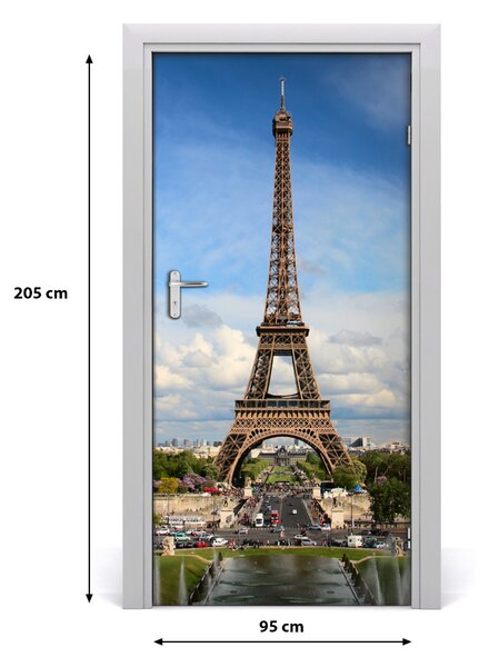 Autocolante pentru usi usa autoadeziv Turnul Eiffel