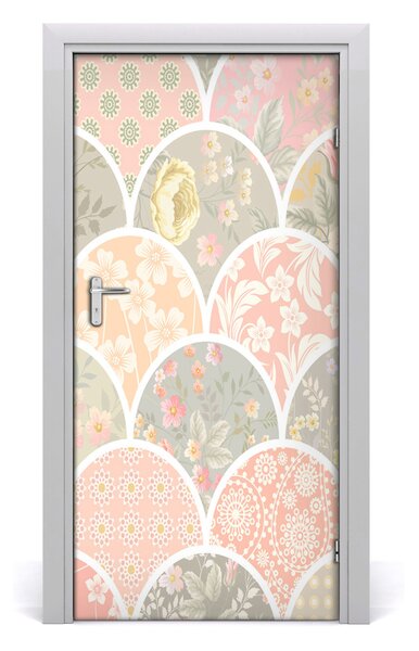 Autocolante pentru usi model floral