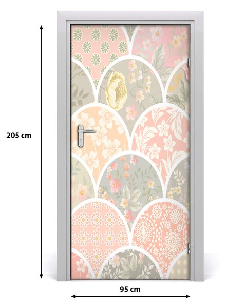 Autocolante pentru usi model floral