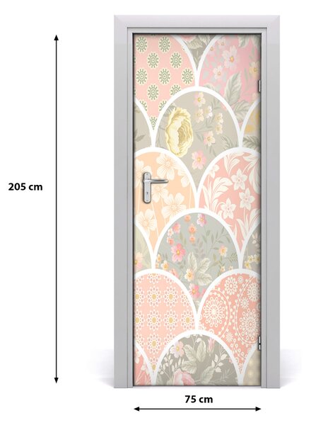 Autocolante pentru usi model floral