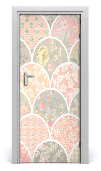 Autocolante pentru usi model floral