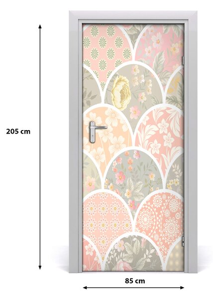 Autocolante pentru usi model floral