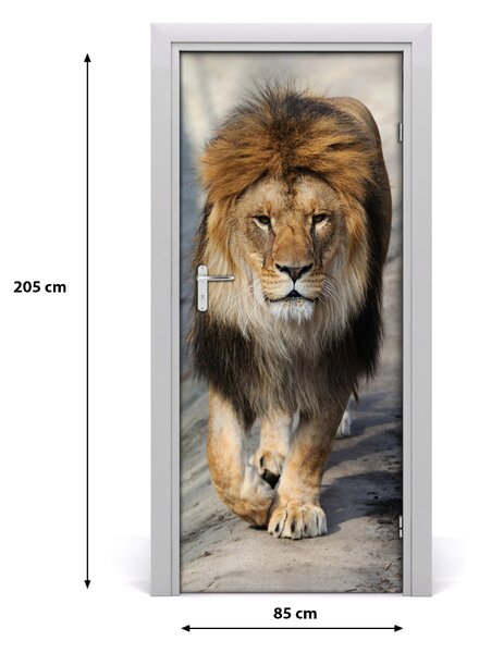 Autocolante pentru usi perete Lion