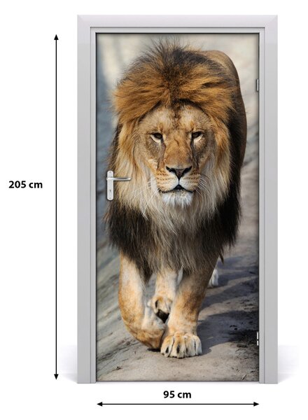 Autocolante pentru usi perete Lion