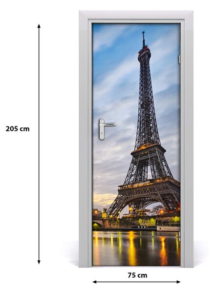 Autocolante pentru usi usa autoadeziv Turnul Eiffel