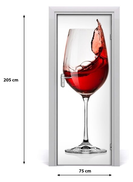 Autocolante pentru usi vin rosu