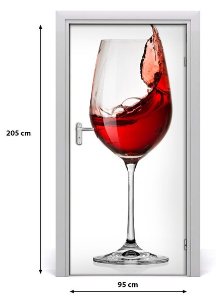 Autocolante pentru usi vin rosu
