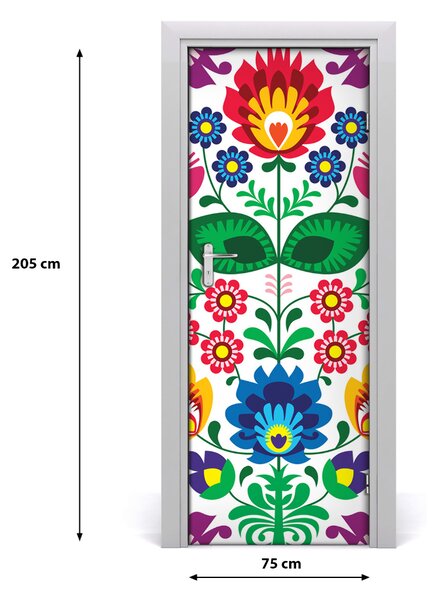 Autocolante pentru usi model etnic
