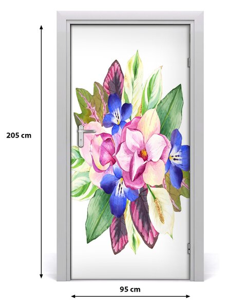 Autocolante pentru usi Buchet de flori