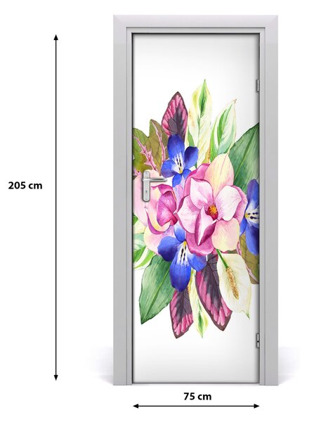 Autocolante pentru usi Buchet de flori