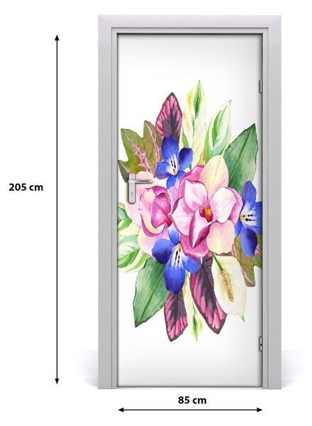 Autocolante pentru usi Buchet de flori