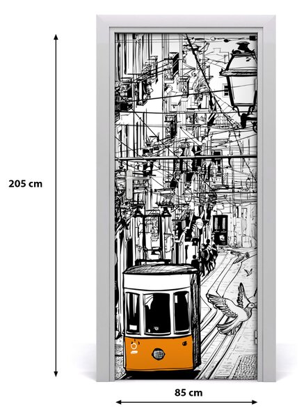 Autocolante pentru usi Tramvai din Lisabona