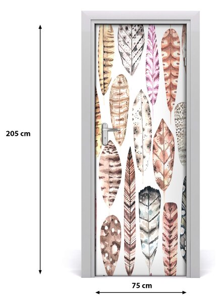Autocolante pentru usi pene colorate