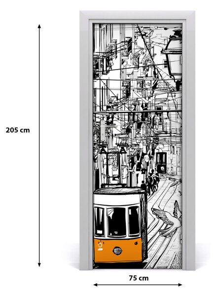 Autocolante pentru usi Tramvai din Lisabona