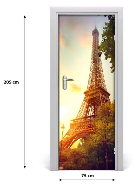Autocolante pentru usi usa autoadeziv Turnul Eiffel