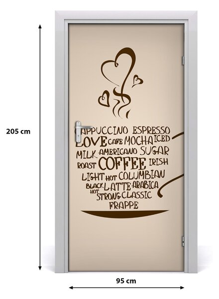 Autocolante pentru usi ceașcă de cafea